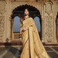 Golden Brown Silk Saree With Designer Blouse
