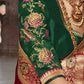 Bridal Red Silk Saree With Designer Blouse