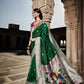 Forest Green Paithani Saree With Designer Blouse