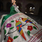 Forest Green Paithani Saree With Designer Blouse