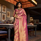 Mauve Pink Dual Shade Kanjivaram Silk Saree