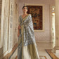 Smog Grey Zari Woven Linen Saree