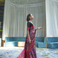 Dune Black Kashmiri Weaved Jamewar Saree