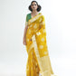 Golden Yellow Organza Silk Saree