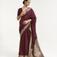 Dark Maroon Banarasi Silk Saree