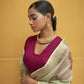 Mint Green Digital Printed Organza Silk Saree