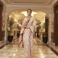 Ivory White Kashmiri Kani Jamewar Saree