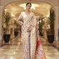 Ivory White Kashmiri Kani Jamewar Saree