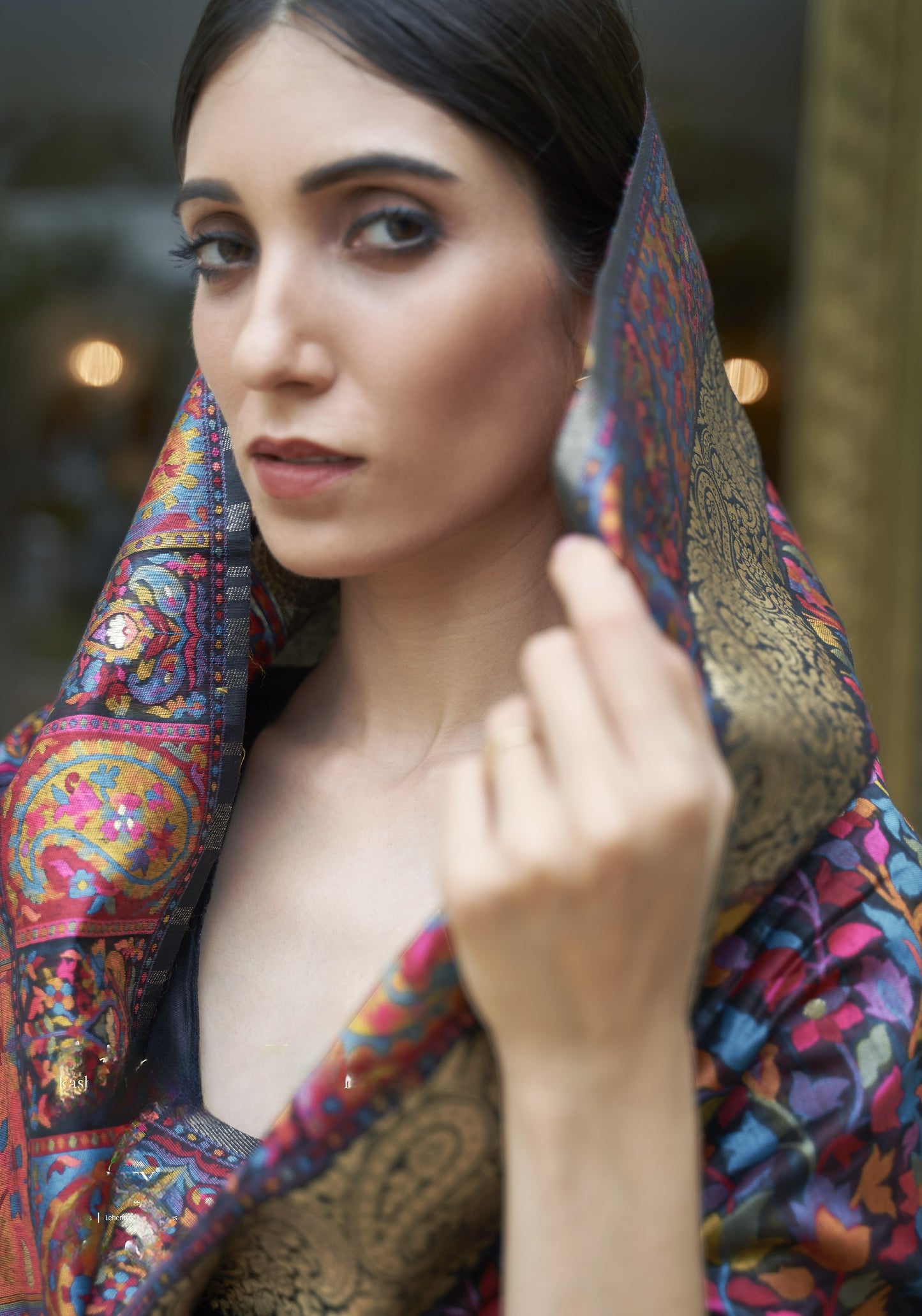 Charcoal Black Kashmiri Kani Jamewar Saree