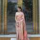 Chikoo Brown Kashmiri Kani Jamewar Saree