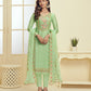 Seafoam Green Embroidered Straight Salwar Suit