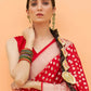 Bright Red Banarasi Handloom Silk Saree