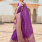 Musing Purple Banarasi Handloom Silk Saree