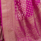 Rani Pink Banarasi Handloom Silk Saree