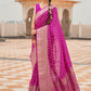 Rani Pink Banarasi Handloom Silk Saree
