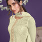 Pastel Pistachio Green Embroidered Georgette Sharara Set