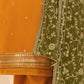 Apricot Yellow Embroidered Georgette Salwar Suit