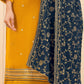 Mustard Yellow Embroidered Georgette Salwar Suit