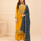 Mustard Yellow Embroidered Georgette Salwar Suit