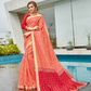 Flamingo Pink Handloom Cotton Saree