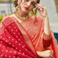 Flamingo Pink Handloom Cotton Saree