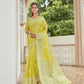 Lime Green Zari Woven Linen Silk Saree