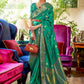Moss Green Banarasi Soft Silk Saree