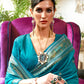 Cerulean Blue Banarasi Soft Silk Saree