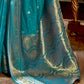 Cerulean Blue Banarasi Soft Silk Saree