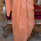 Pewter Peach Woven Zari Silk Saree