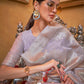 Spun Pearl Woven Zari Silk Saree