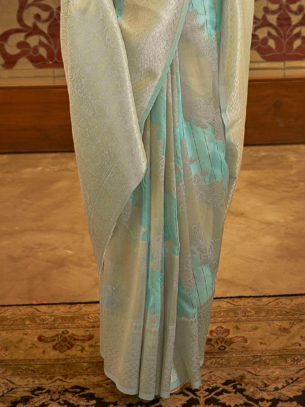 Summer Green Woven Zari Silk Saree