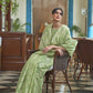 Dark Sea Green Weaved Lucknowi Chikankari Saree