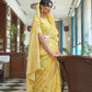 Minion Yellow Weaved Lucknowi Chikankari Saree