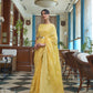 Minion Yellow Weaved Lucknowi Chikankari Saree