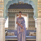 Purple Brocade Woven Handloom Kanjivaram Silk Saree