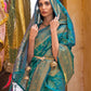 Rama Green Banarasi Handloom Soft Silk Saree