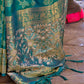 Rama Green Banarasi Handloom Soft Silk Saree