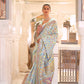 Seafoam Blue Kashmiri Kani Jamewar Saree