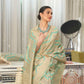 Arctic Blue Striped Organza Silk Saree