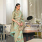 Arctic Blue Striped Organza Silk Saree