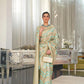 Arctic Blue Striped Organza Silk Saree