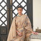 Cloud Grey Striped Organza Silk Saree