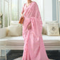 Lemonade Pink Weaved Lucknowi Chikankari Saree