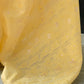 Macaroon Yellow Weaved Lucknowi Chikankari Saree