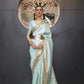 Pastel Arctic Blue Silk Saree