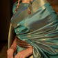 Broccoli Green Handloom Brocade Woven Kanjivaram Silk Saree