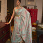 Ash Blue Kashmiri Woven Modal Silk Saree