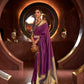 Purple Kanjivaram Woven Silk Saree With Zari Pallu