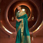 Rama Green Kanjivaram Woven Silk Saree With Zari Pallu